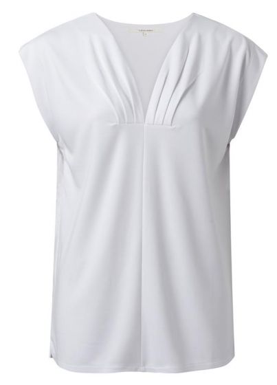 Top with pleated neckline WHITE 1909404-113-00000