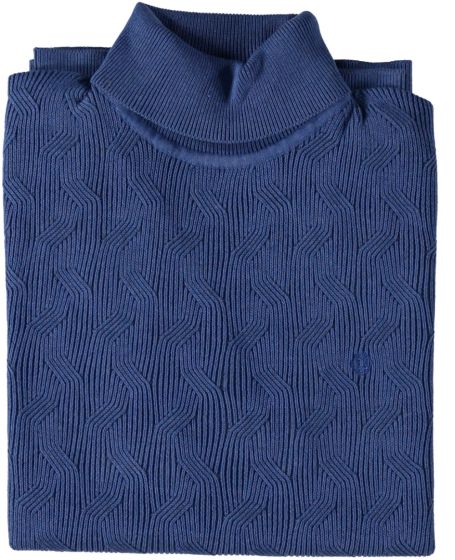 Pullover coll structure kni Mid blue 42.1107-116