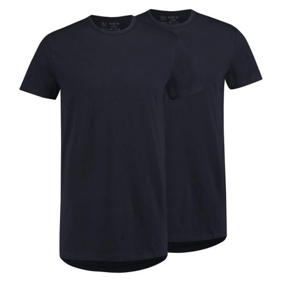 T-Shirt 2-pack rotterdam thin o blauw 37-043-280