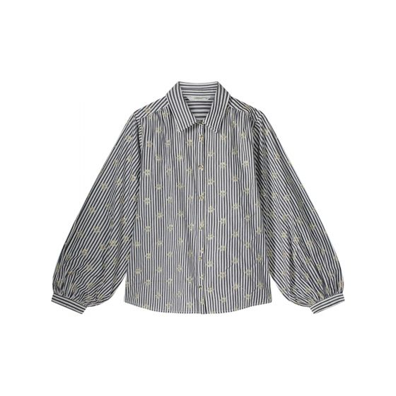 Blouse SUMMUM scattered embrostripe mist