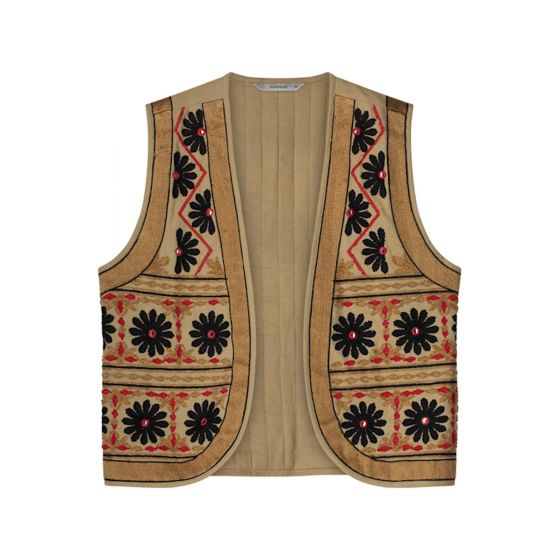 Gilet SUMMUM embroidered dune