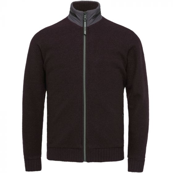 Zip jacket wool Aubergine VKC2210332-4357