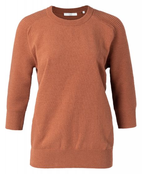 Mix rib sweater STONE RED 1000310-022-81244