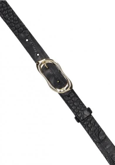 Croco belt woman black 1401-20220-9005