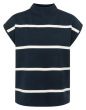 Striped top cap sleeve BLUE 1000467-122-940121