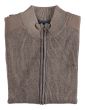 Cardigan saddle shoulders Mid brown 42.1111-145