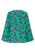 Blouse green-pink hartjes 23133-530-420