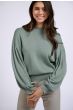 Wide sleeve sweater JADE GREEN 1-000387-409-99956