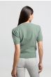 Cable round sweater JADE GREEN 1-000377-409-99956