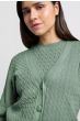 Cable cardigan JADE GREEN 1-010088-409-99956