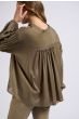 V-neck blouse STONE GRAY 1-701240-408-80615