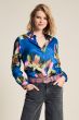 BLOUSE - Mila Satin Butterfly Blue SP7928-998