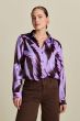 BLOUSE - Mila Satin Feathers Brown SP7957-998