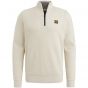 Half zip collar mouline Bone White PKW2410301-7013