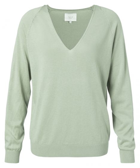 V-neck sweater DESSERT GREEN 1000273-012-60110