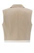 Sleeveless gilet TWILL BEIGE 1-521001-503-99998