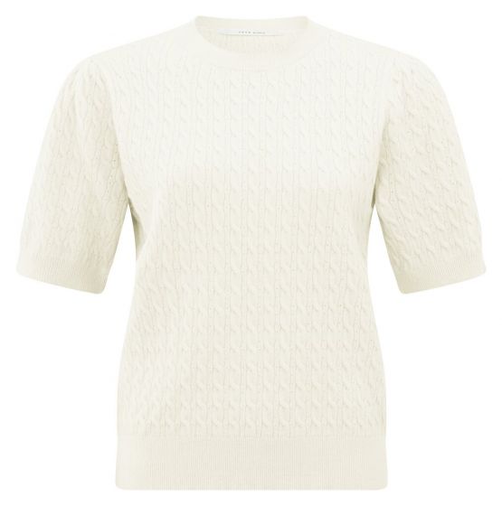 Cable round sweater CHALK WHITE 1-000377-409-99953