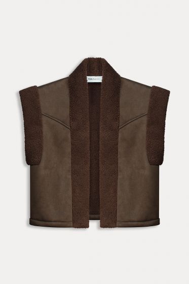 Gilet POM lammy brown