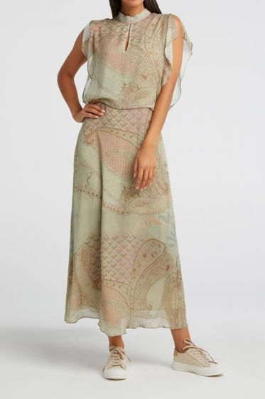 Printed high neck dress 1801327-113-992261