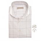 Overhemd JOHN MILLER slim fit lichtgrijs/beige