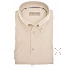 Overhemd JOHN MILLER KM slim fit lichtbruin