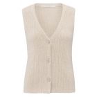 Gilet YAYA knitted rib stitch nature melange 