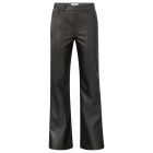 Broek YAYA metallic faux leather anthracite silver