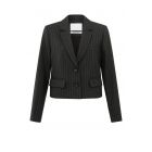 Blazer YAYA short soft pinstripe anthracite dessin