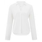 Blouse YAYA jersey v-neck with collar pure white