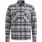 Overshirt CAST IRON mouline check silver birch