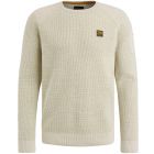 Trui PME LEGEND cotton rib melee knit bone white