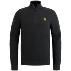 Trui PME LEGEND half zip collar mouline black