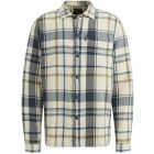 Overshirt PME LEGEND matt weave check bone white