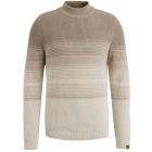 Trui VANGUARD mock neck stripe pure cashmere