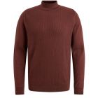 Trui VANGUARD mock neck pima cotton rum raisin