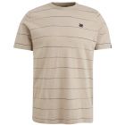 T-shirt VANGUARD space dye stripe pure cashmere
