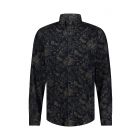 Overhemd STATE OF ART ls print corduroy dark blue