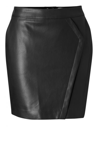 PU mini skirt BLACK 1409122-024-00001