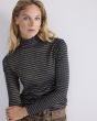 Turtle neck Top Lurex Rib Stripe 3s5041-30637-495