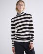 Turtle neck top Jersey Stripe 3s5013-30643-985