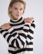 Turtle neck top Jersey Stripe 3s5013-30643-985