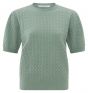 Cable round sweater JADE GREEN 1-000377-409-99956