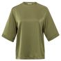 Oversized satin t-shirt OLIVE 1-701262-502-99972