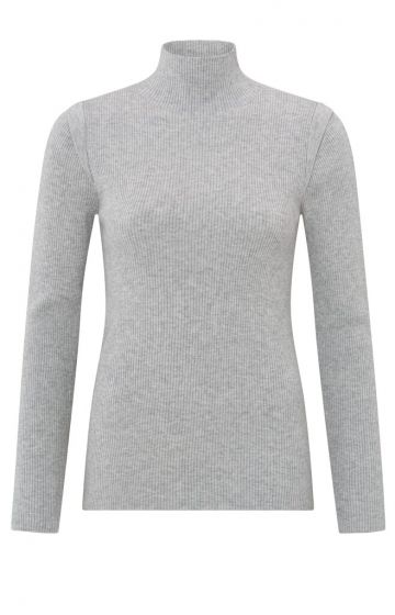 Fine rib sweater  MEDIUM GREY 1-000403-410-999672