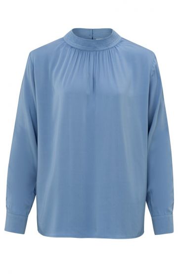 Satin blouse BEL AIR BLUE 1-701251-410-53935