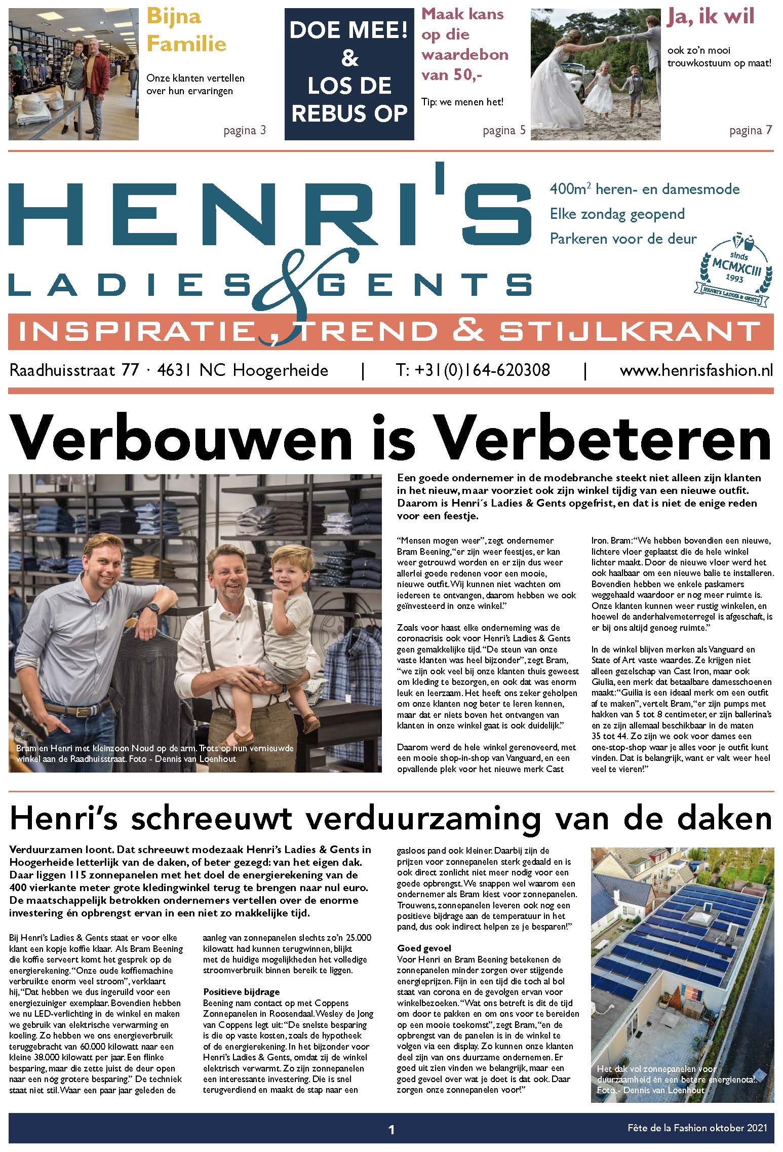 Krant Henri's najaar pagina 1